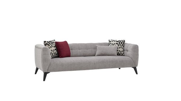 İndiana Üçlü Koltuk - Siyah Renk Ayak