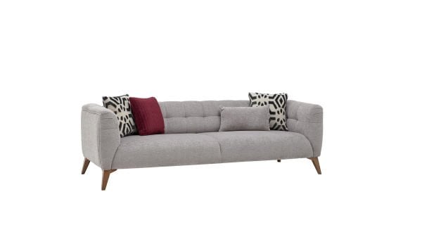 İndiana Üçlü Koltuk - Ceviz Renk Ayak