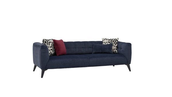 İndiana Üçlü Koltuk - Siyah Renk Ayak