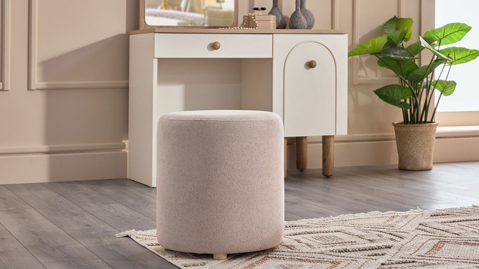 Rozy Bohem Yuvarlak Puf