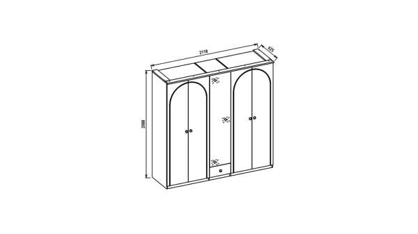 Rozy Bohem 5 Kapaklı Yatak Odası Takımı