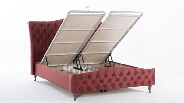 Estonya Baza Antrasit Ayak 180X200 - Bordo