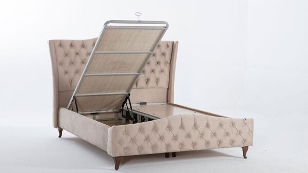 Estonya Baza Ceviz Renk Ayak 160X200 - Vizon