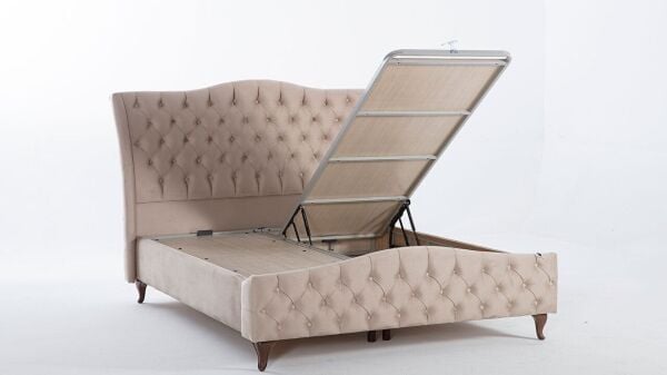 Estonya Baza Ceviz Renk Ayak 150X200 - Vizon