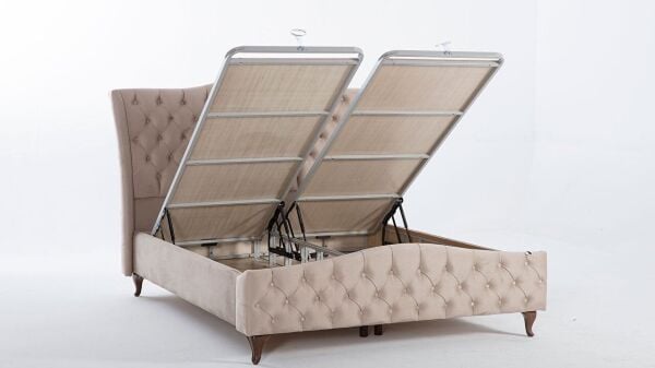 Estonya Baza Ceviz Renk Ayak 150X200 - Vizon