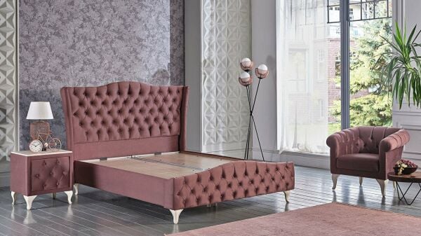 Estonya Baza Beyaz Renk Ayak 150X200 - Mürdüm