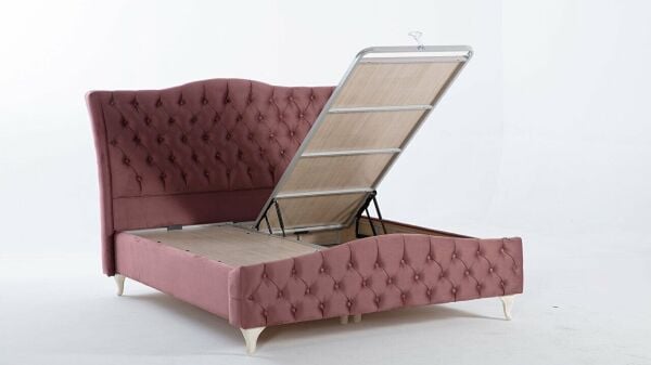 Estonya Baza Beyaz Renk Ayak 180X200 - Mürdüm