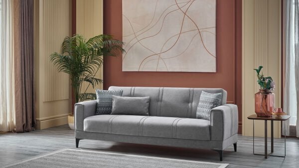 Ruby S Kmp Üçlü Koltuk - Gri