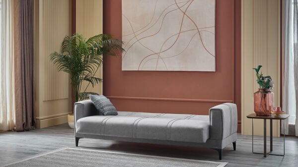 Ruby S Kmp Üçlü Koltuk - Gri