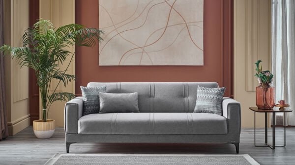 Ruby S Kmp Üçlü Koltuk - Gri