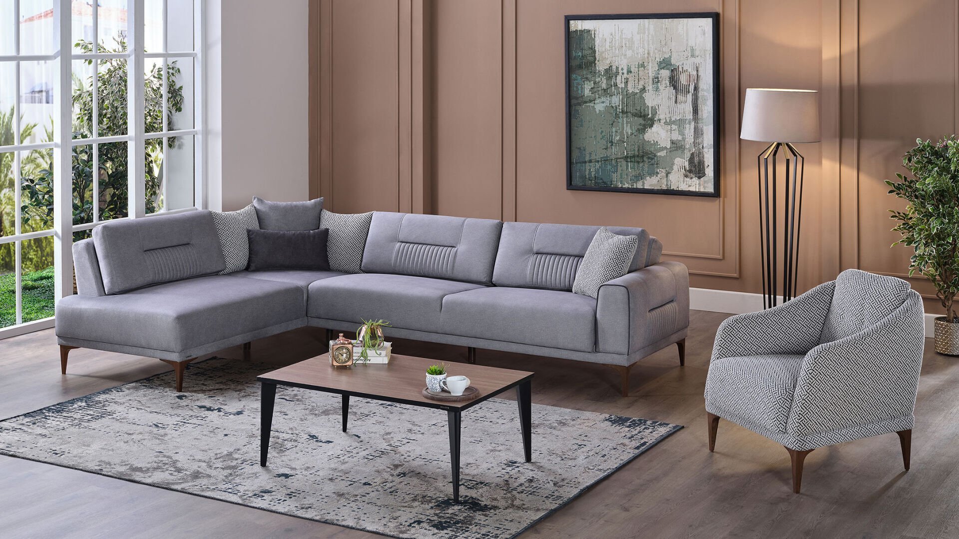 Seul Köşe Koltuk - Gri