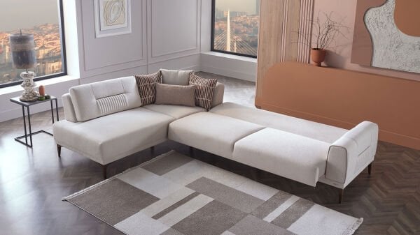 Seul Köşe Koltuk - Krem