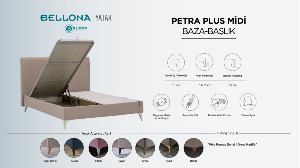 Petra Plus Midi Baza - Vizon 180X200