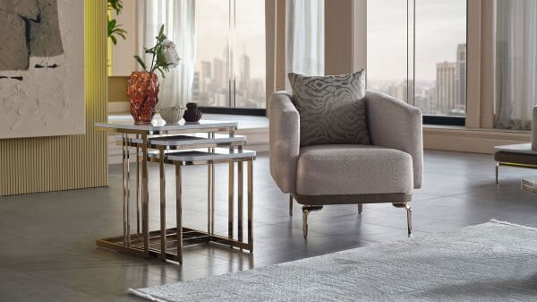 Estella Tekli Koltuk - Krem