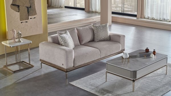 Estella İkili Koltuk - Krem