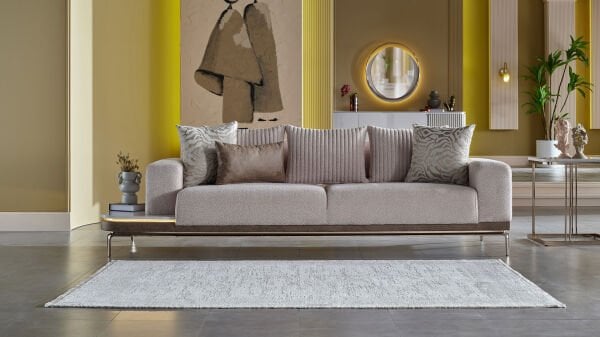 Estella Üçlü Sağ Koltuk - Krem