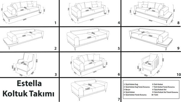 Estella Koltuk Takımı