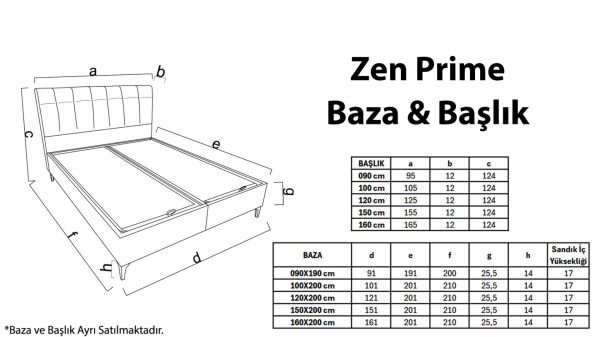 Zen Prime Baza - Gri 160X200