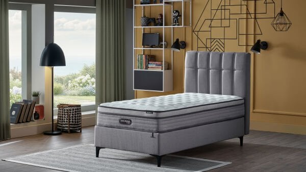Zen Prime Baza Başlık Yatak Seti - Gri