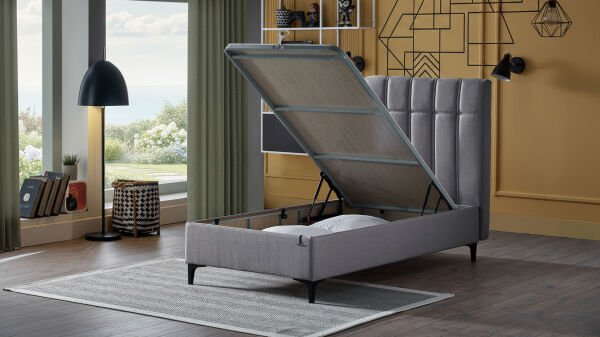 Zen Prime Baza Başlık Yatak Seti - Gri