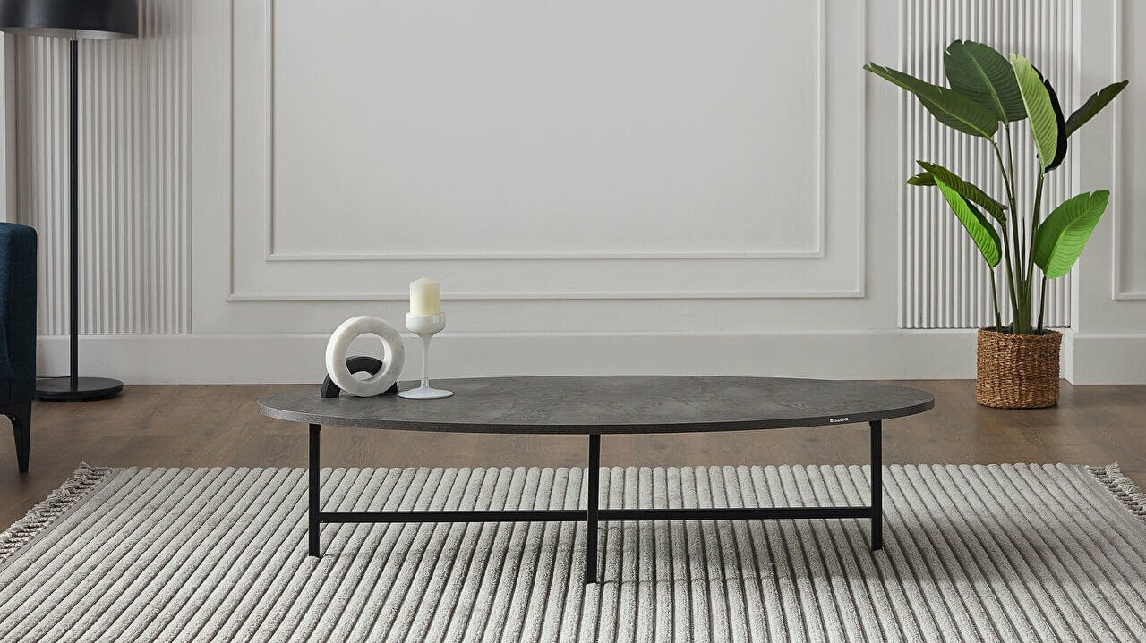 Egos Orta Sehpa - Mermer Gri