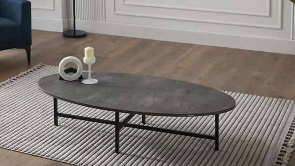 Egos Orta Sehpa - Mermer Gri