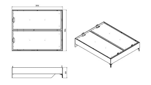 Estella Bazalı Karyola 180X200