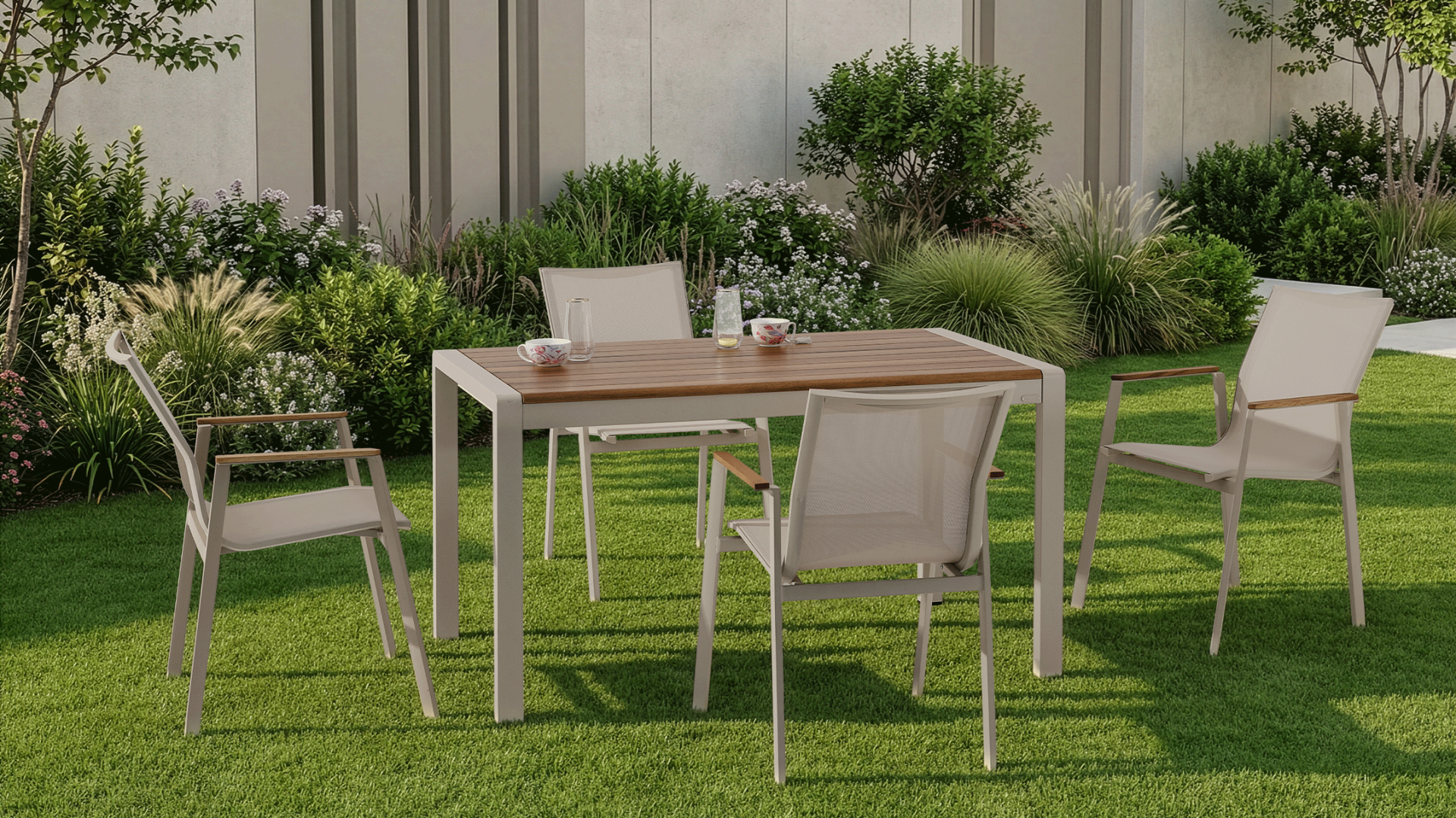 Violet Bahçe Masa Takımı