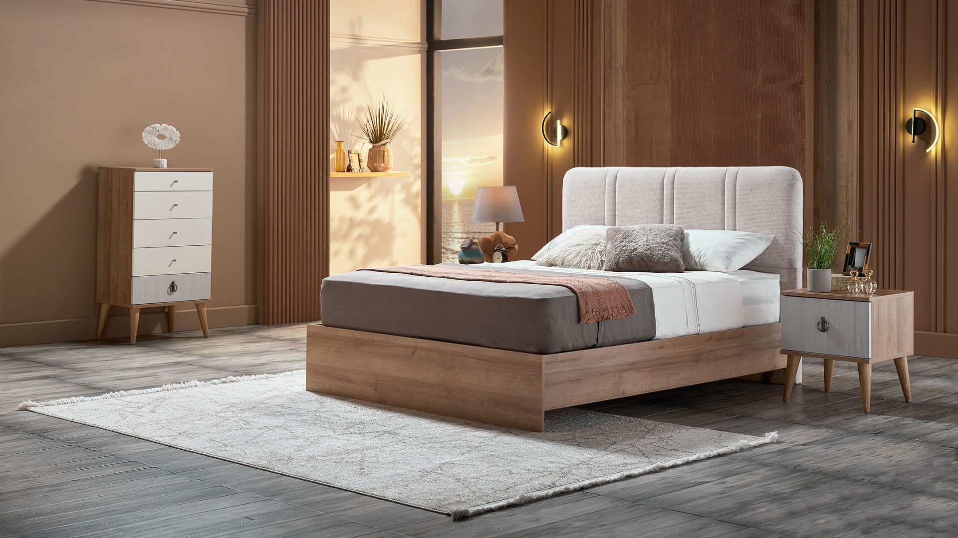 Ortak Karyola Kasası Meşe