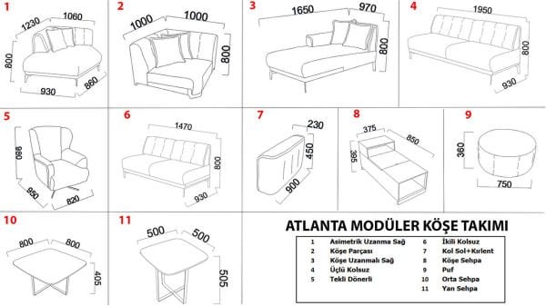 Atlanta Kolsuz İkili Krem