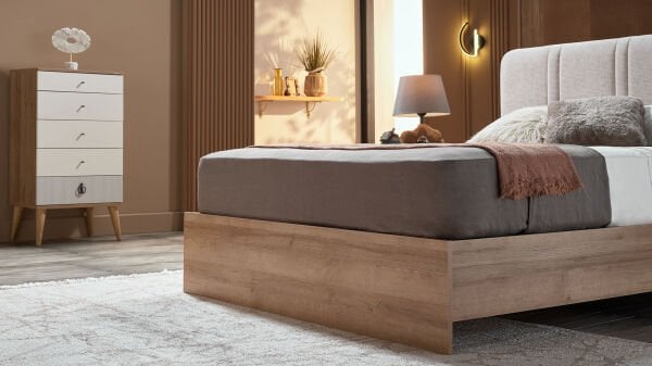 Ortak Karyola Kasası Meşe 160X200