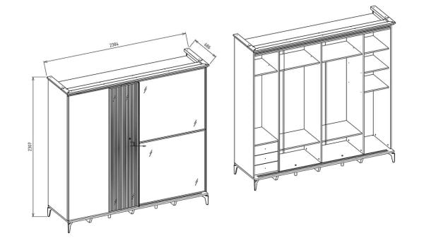 Loretto Sürgülü Gardırop