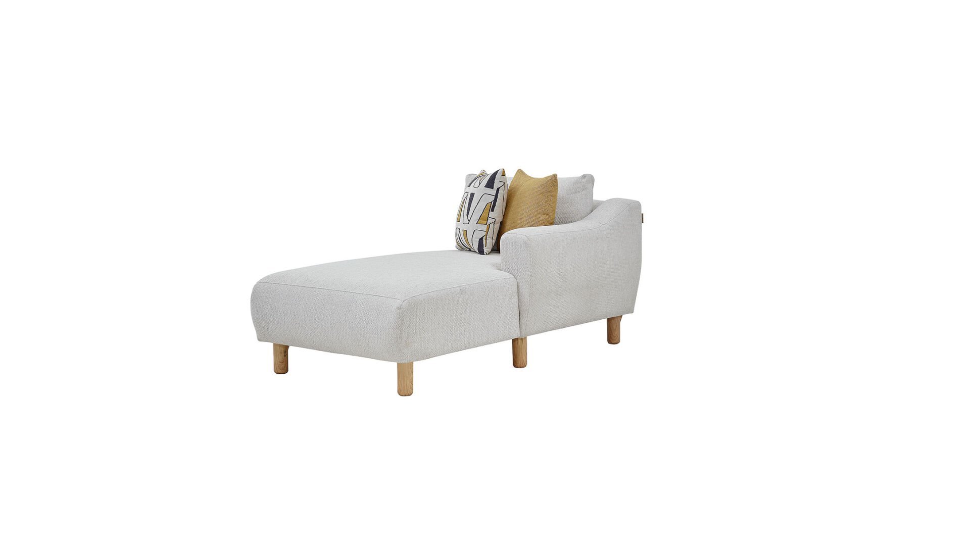 Sanvela Köşe Kollu Uzanmalı Sol - Krem - Meşe Renk Ayak