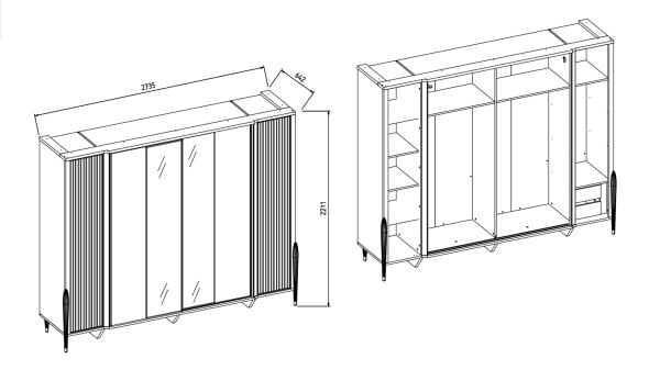 Gravita Sürgülü Gardırop