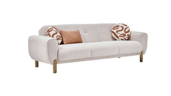 Rozy Üçlü Koltuk - Bej