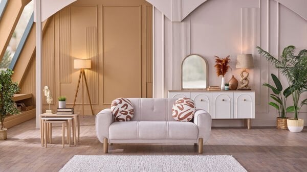 Rozy Bohem İkili Koltuk - Bej