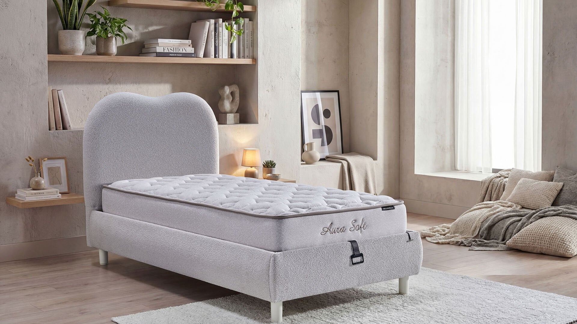 Aura Soft Baza Beyaz - 90X190
