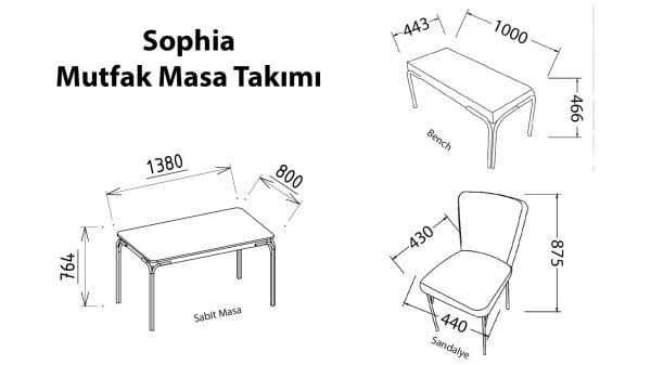 Sophia Sandalye 6304 2 li Gri