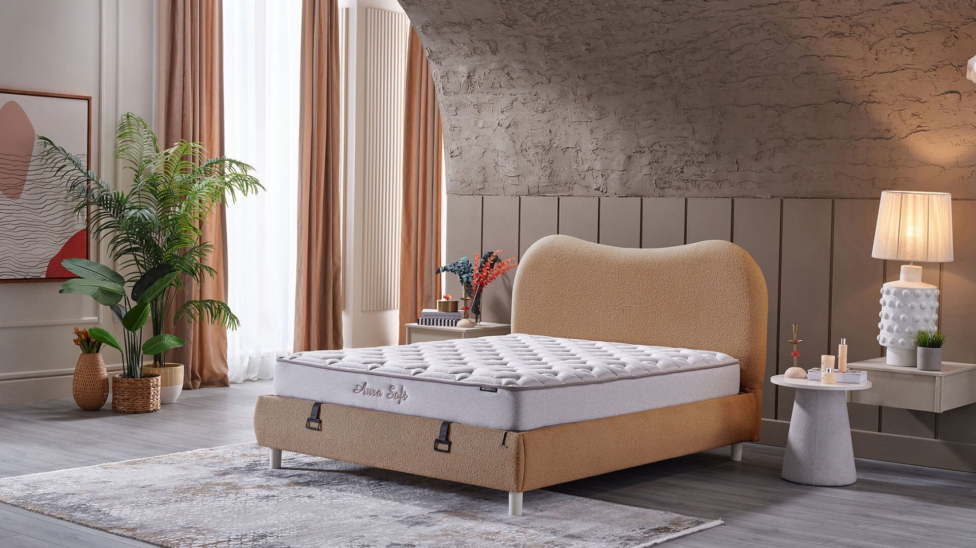 Aura Soft Baza Koyu Hardal - 160X200