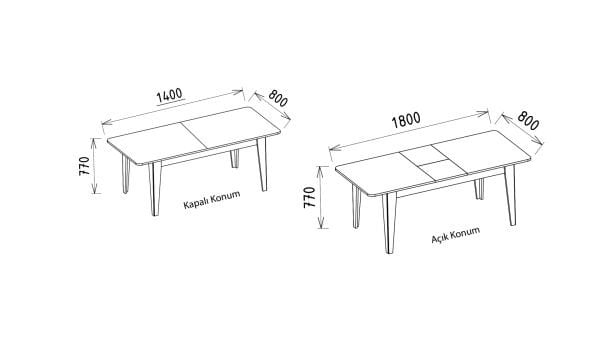 Nadia Açılır Mini Yemek Masası