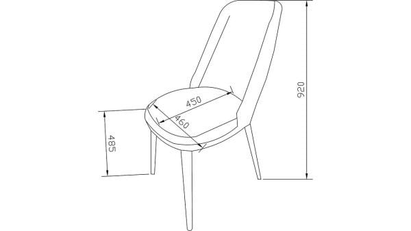 Loretto Sandalye 6321 2 li Antrasit
