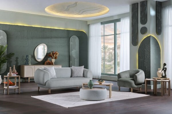 Claris İkili Koltuk - Mint Yeşili