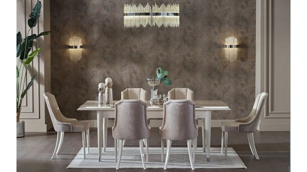 Gravita Açılır Yemek Masası Fildişi