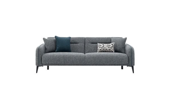 Riga Üçlü Koltuk - Açık Yeşil - Siyah Renk Ayak