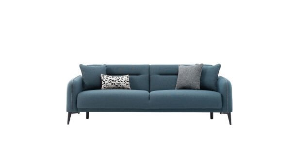 Riga Üçlü Koltuk - Yeşil - Siyah Renk Ayak