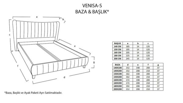 Venisa S Baza 160X200 - Kahve