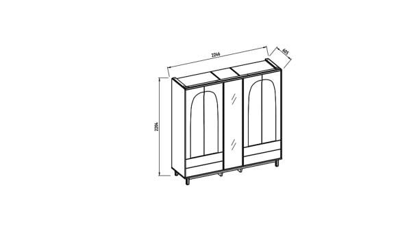 Claris 5 Kapaklı Gardırop