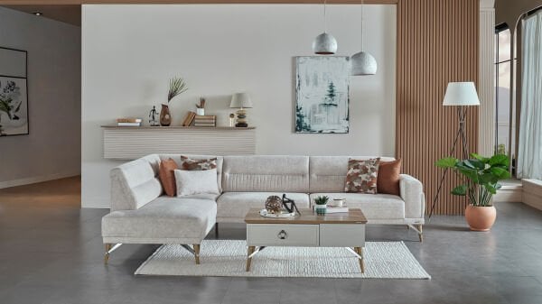 Valencia Köşe Koltuk - Beyaz