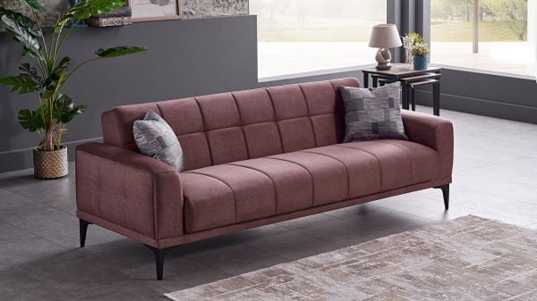 Palermo S Üçlü Koltuk - Siyah Renk Ayak