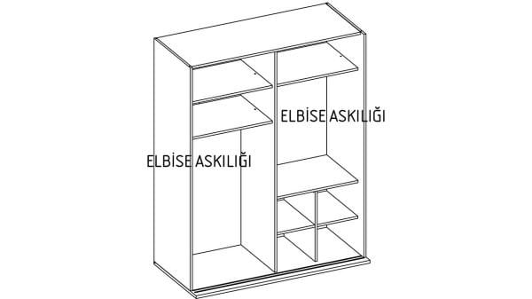 Montes Genç Odası Sürgülü Gardırop